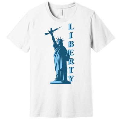 Stature Of Liberty Holding AR-15 Assault Rifle Premium T-Shirt