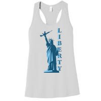 Stature Of Liberty Holding AR-15 Assault Rifle Women's Racerback Tank