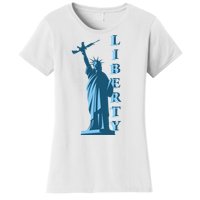 Stature Of Liberty Holding AR-15 Assault Rifle Women's T-Shirt