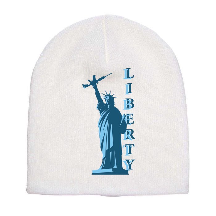 Stature Of Liberty Holding AR-15 Assault Rifle Short Acrylic Beanie