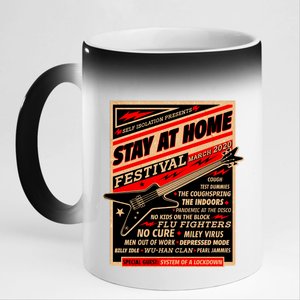 Stay At Home Festival Concert Poster Quarantine 11oz Black Color Changing Mug