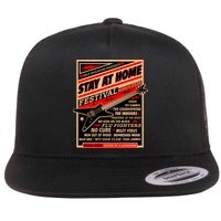 Stay At Home Festival Concert Poster Quarantine Flatbill Hat
