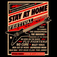 Stay At Home Festival Concert Poster Quarantine Flatbill Hat