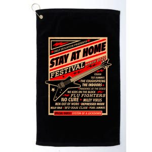 Stay At Home Festival Concert Poster Quarantine Platinum Collection Golf Towel