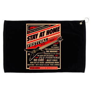 Stay At Home Festival Concert Poster Quarantine Grommeted Golf Towel