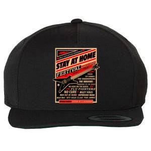 Stay At Home Festival Concert Poster Quarantine Wool Snapback Cap