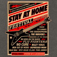 Stay At Home Festival Concert Poster Quarantine Cotton Canvas Backpack