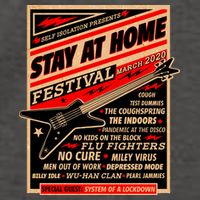 Stay At Home Festival Concert Poster Quarantine Vector Backpack