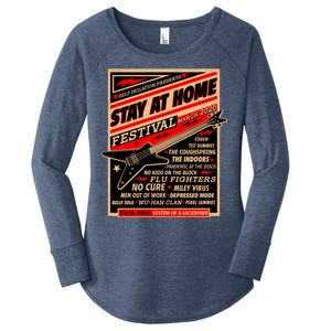 Stay At Home Festival Concert Poster Quarantine Women's Perfect Tri Tunic Long Sleeve Shirt