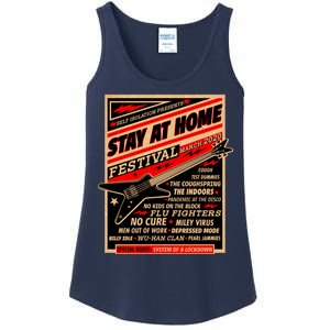 Stay At Home Festival Concert Poster Quarantine Ladies Essential Tank