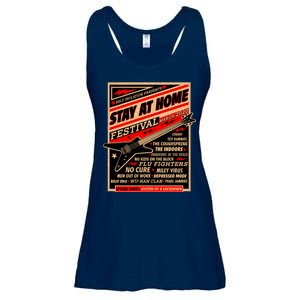 Stay At Home Festival Concert Poster Quarantine Ladies Essential Flowy Tank