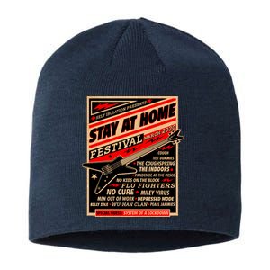 Stay At Home Festival Concert Poster Quarantine Sustainable Beanie