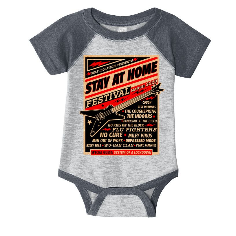 Stay At Home Festival Concert Poster Quarantine Infant Baby Jersey Bodysuit