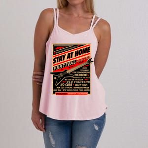 Stay At Home Festival Concert Poster Quarantine Women's Strappy Tank