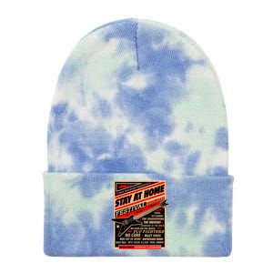 Stay At Home Festival Concert Poster Quarantine Tie Dye 12in Knit Beanie