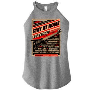 Stay At Home Festival Concert Poster Quarantine Women's Perfect Tri Rocker Tank