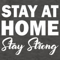 Stay At Home Stay Strong Vector Backpack