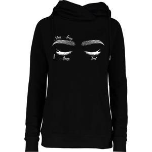 Stay Away Always Tired Womens Funnel Neck Pullover Hood