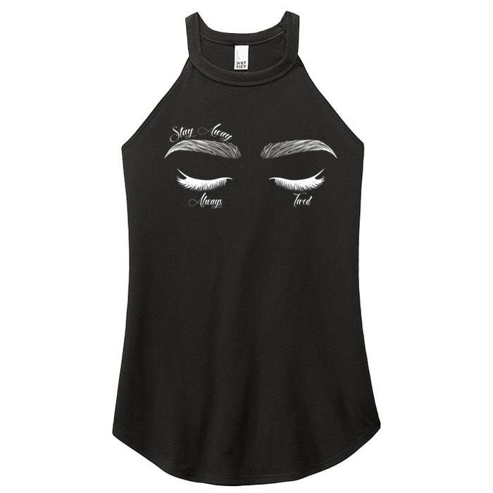 Stay Away Always Tired Women's Perfect Tri Rocker Tank