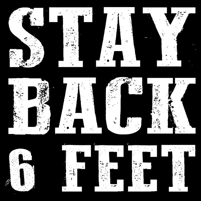 Stay Back 6 Feet Funny Social Distance Drawstring Bag