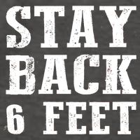 Stay Back 6 Feet Funny Social Distance Vector Backpack