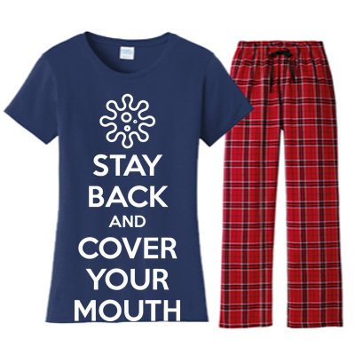 Stay Back And Cover Your Mouth Women's Flannel Pajama Set