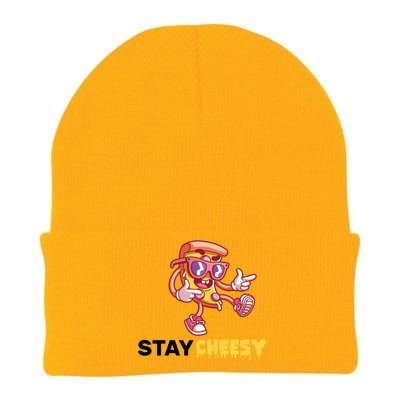 Stay Cheesy Pizza Knit Cap Winter Beanie