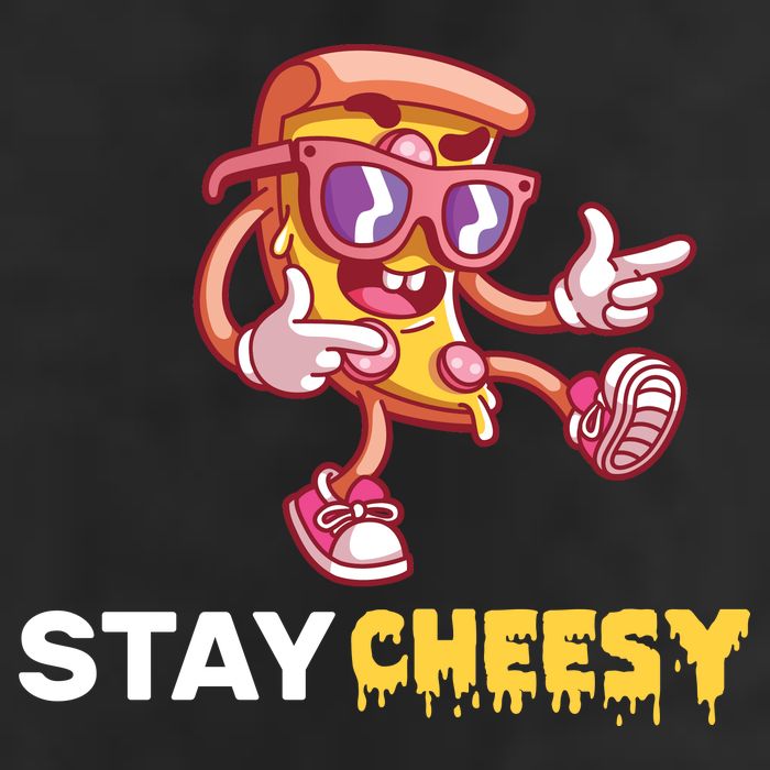 Stay Cheesy Pizza 7 Panel Mesh Trucker Snapback Hat