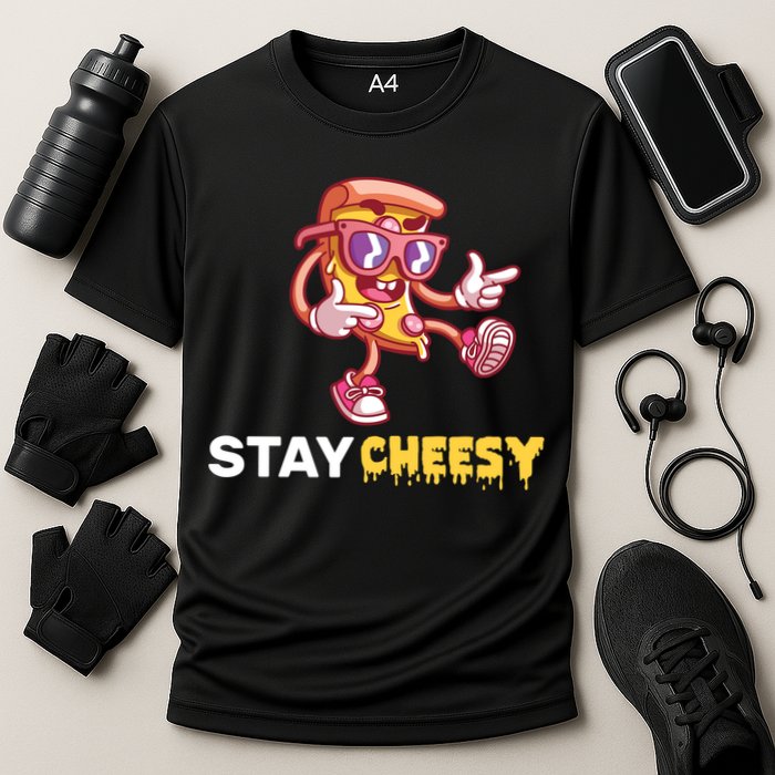 Stay Cheesy Pizza Cooling Performance Crew T-Shirt