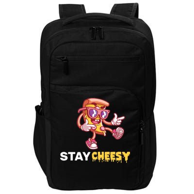 Stay Cheesy Pizza Impact Tech Backpack