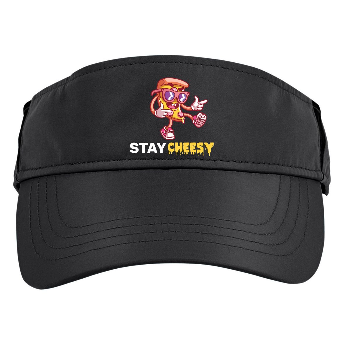 Stay Cheesy Pizza Adult Drive Performance Visor