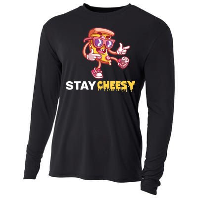 Stay Cheesy Pizza Cooling Performance Long Sleeve Crew