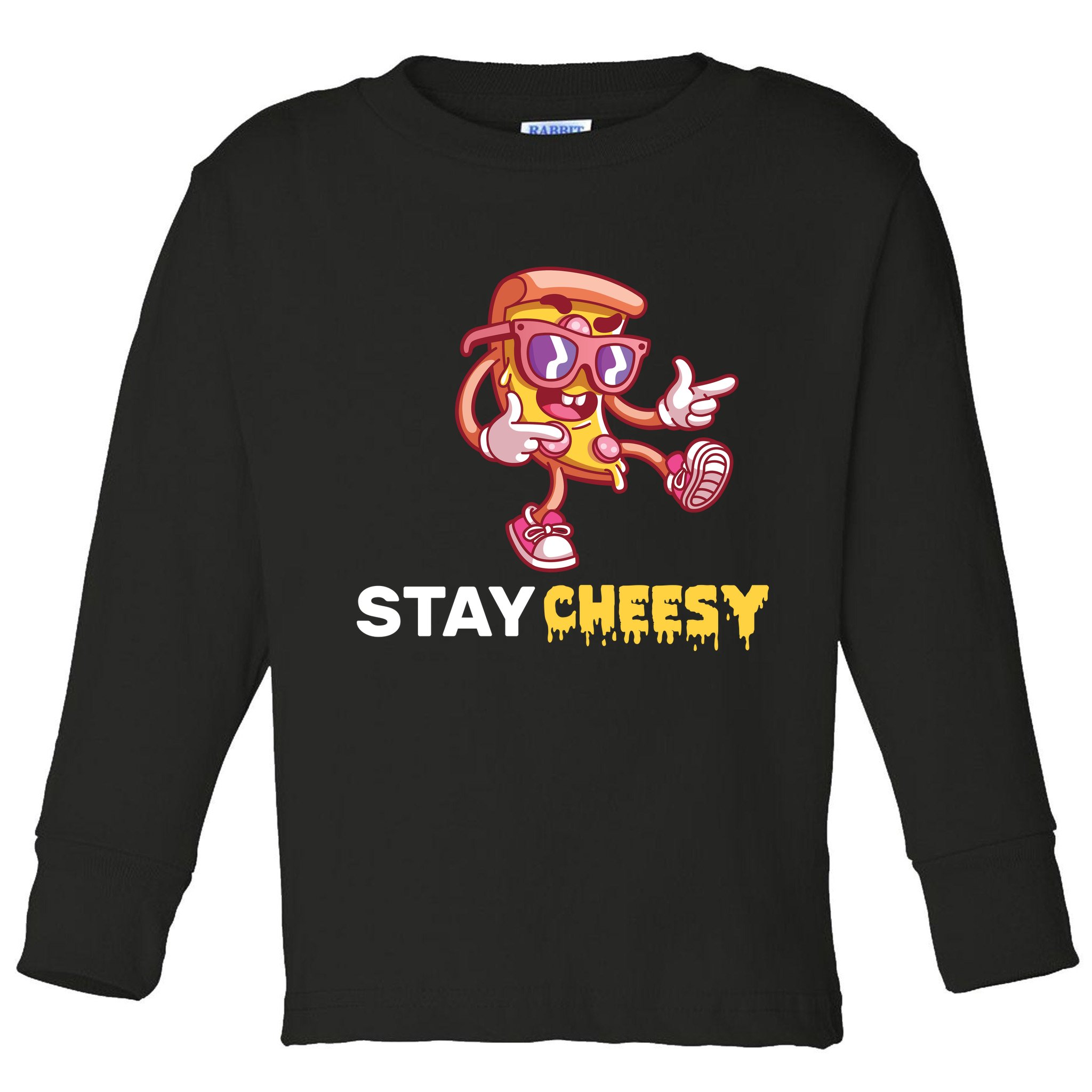 Stay Cheesy Pizza Toddler Long Sleeve Shirt