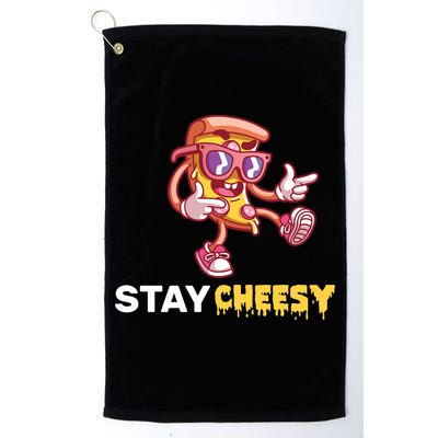 Stay Cheesy Pizza Golf Towel