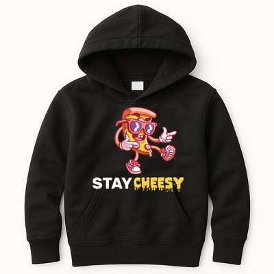 Stay Cheesy Pizza Kids Hoodie