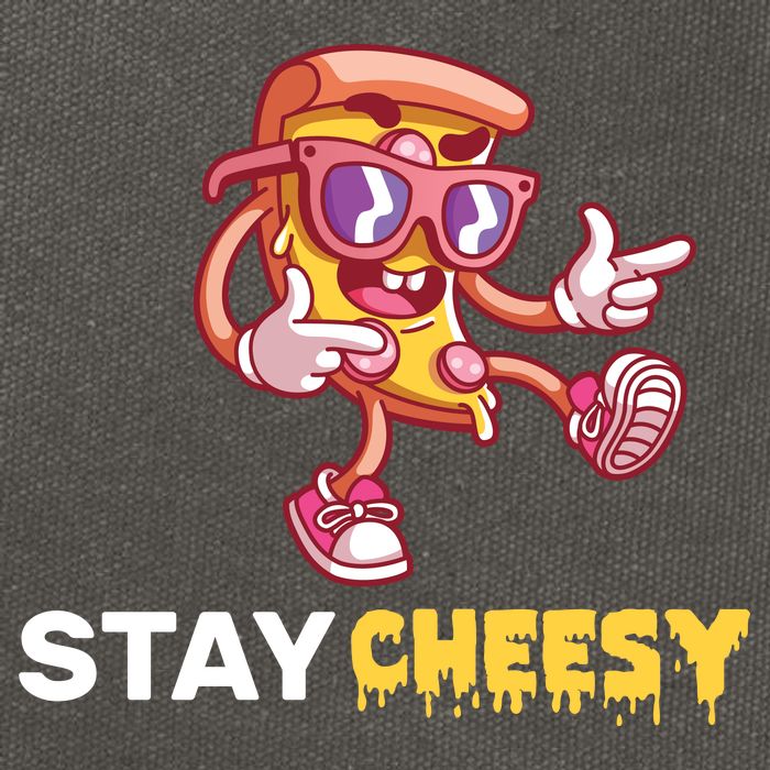 Stay Cheesy Pizza Cotton Canvas Backpack