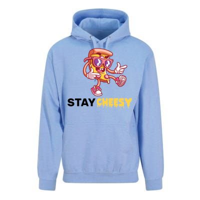 Stay Cheesy Pizza Unisex Surf Hoodie