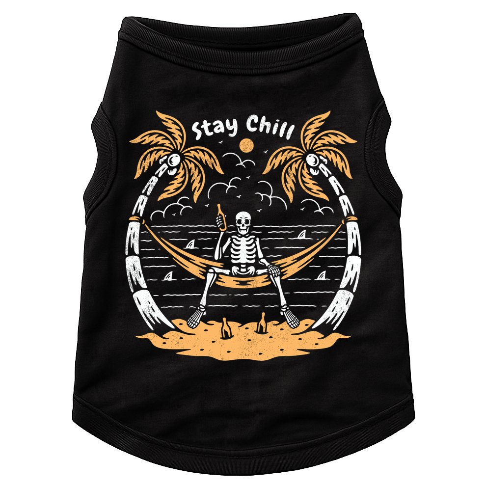 Stay Chill Skeleton Doggie Tank