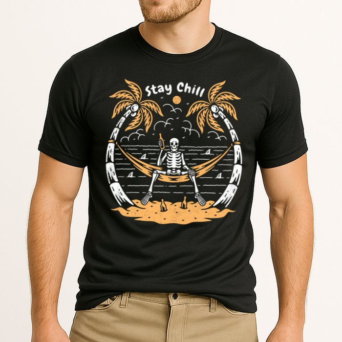 Stay Chill Skeleton Cooling Performance Crew T-Shirt