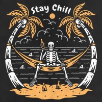 Stay Chill Skeleton Adult Drive Performance Visor