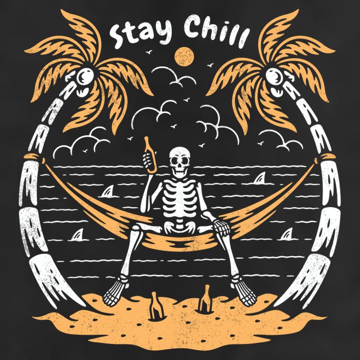 Stay Chill Skeleton Adult Drive Performance Visor