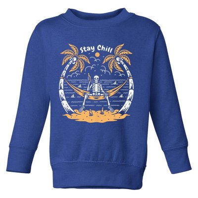 Stay Chill Skeleton Toddler Sweatshirt