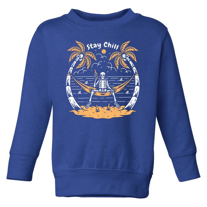 Stay Chill Skeleton Toddler Sweatshirt