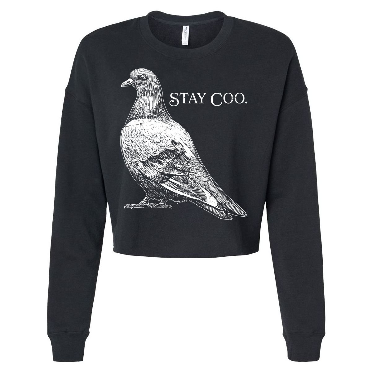 Stay Coo Pigeon Cropped Pullover Crew