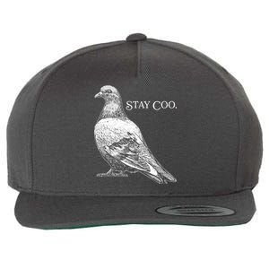 Stay Coo Pigeon Wool Snapback Cap