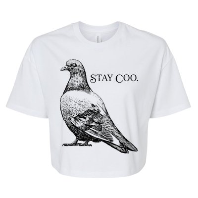 Stay Coo Pigeon Bella+Canvas Jersey Crop Tee