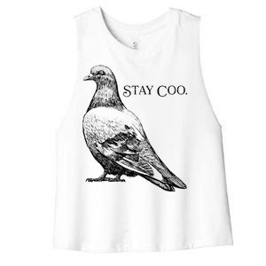 Stay Coo Pigeon Women's Racerback Cropped Tank