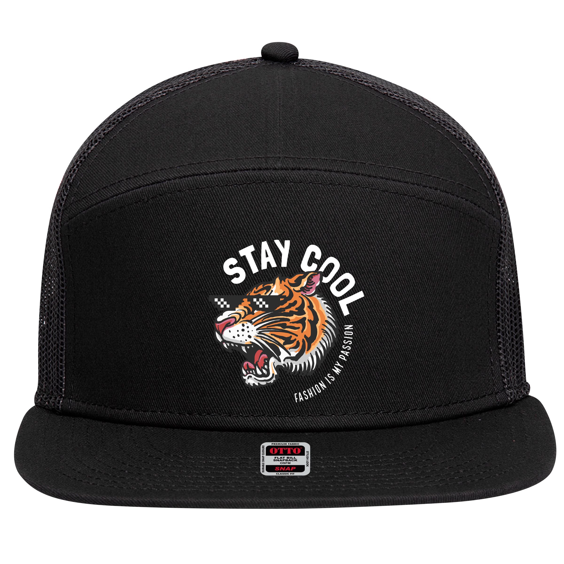 Stay Cool Fashion Is My Passion 7 Panel Mesh Trucker Snapback Hat