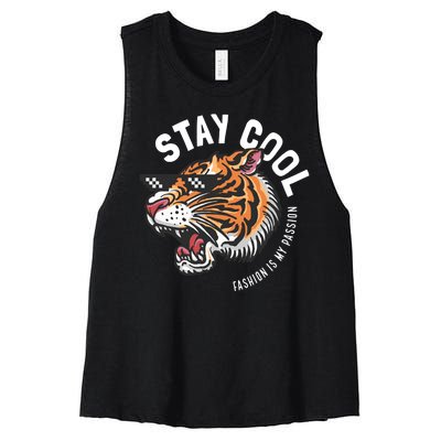 Stay Cool Fashion Is My Passion Women's Racerback Cropped Tank