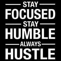 Stay Focused Humble Always Hustle Impact Tech Backpack